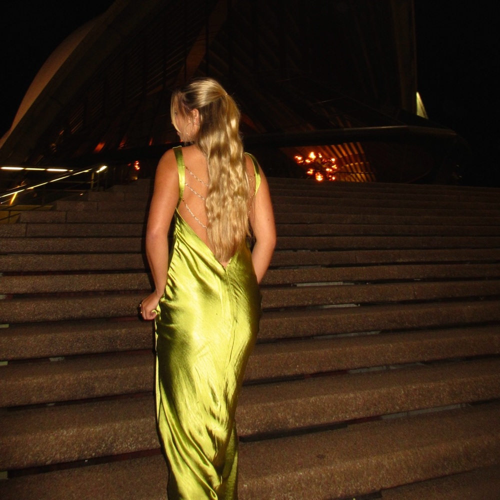 Meshki green maxi dress